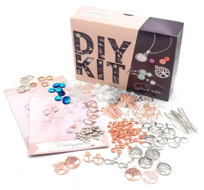 Produktbild von Vintageparts Ohrringe Bastelset Luise Roségold Platin DIY