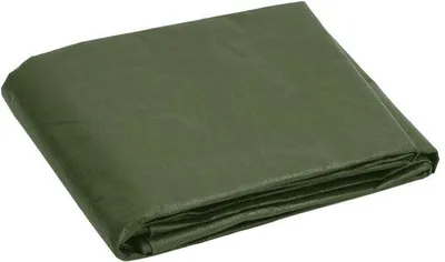 Productafbeelding van Groot zeildoek - 6 x 6 meter - 180 g/m² - Groen - Waterdicht zeildoek van HDPE met metalen oogjes - Groot bouwhekzeil - Veelzijdig beschermzeil voor de tuin
