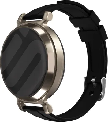 Produktbild von Strap-it silikon armband passend fur garmin lily 2 - schwarz