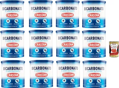 Produktbild von Crastan Bicarbonato di sodio purissimo reines Natriumbicarbonat für den Heimgebrauch und für Lebensmittel 12x 750g + Italian Gourmet polpa 400g
