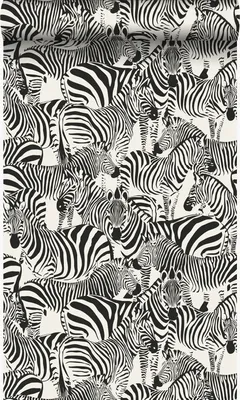 Zdjęcie produktu dla Origin Wallcoverings Tapeta zebry czarnymIbiałym 53 cm x 10.05 m
