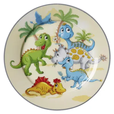 Obrázek produktu pro Dětský talíř Ritzenhof a Breker, motiv dinosaurus, průměr 19 cm, výška 2 cm, 1 kus