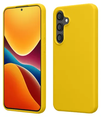 Produktbild von kwmobile Handyhülle für Samsung Galaxy S23 FE Hülle - Case Silikon - Kabelloses Laden - Schutzhülle Cover in Strahlend Gelb