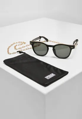 Obrázok produktu pre Sluneční brýle Urban Classics Sunglasses Italy s retiazkou black/gold/gold - UNI