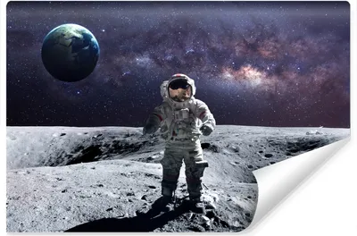 Produktbild von Muralo Selbstklebende Fototapete ASTRONAUT Kosmos Weltraum Mond 3D 135 cm x 90 cm
