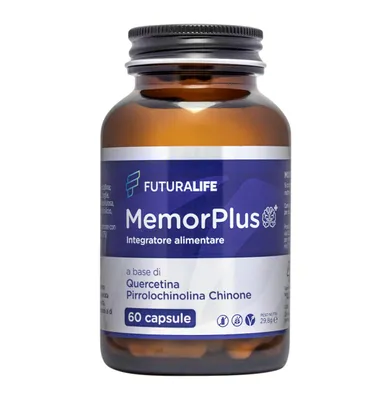 Produktbild von Memorplus - Nahrungsergänzungsmittel zur Unterstützung von Gedächtnis und Konzentration - Mit Quercetin 100 mg und PQQ 10 mg