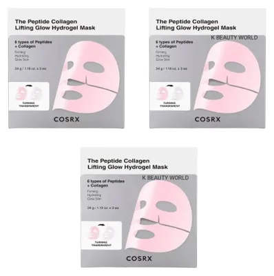 Obrázek produktu pro COSRX hydrogelová maska The Peptide Collagen Lifting Glow Hydrogel Mask 3 x 34 g