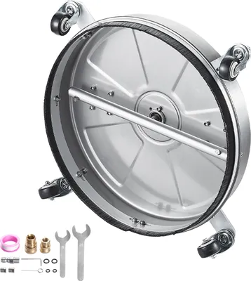 Immagine prodotto di SucceBuy Idropulitrice da 18", 4 ruote, doppia impugnatura, 4000 Max PSI