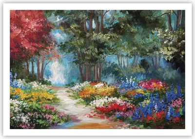 Produktbild von Poster - Poster ohne Rahmen - Impressionismus Natur Wald - 100x70 cm - Wand Bild - Wanddeko - Wandbilder - Kunstposter - Wandposter - Bilder - Kunstdruck - Wanddekoration - Wandbild - P2XAA100x70-4271