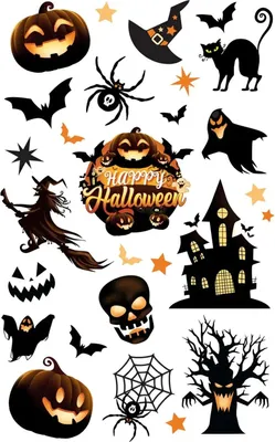 Immagine prodotto di Halloween Scary Fun Tattoos Zucca Strega Vampiro Fantasma Ragno Pipistrello Magical Kids Party Decoration Zucca Lanterna Scheletro Ridere divertimento Disgustoso Magia, Colore: Multicolore