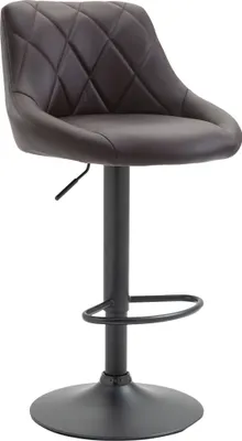 Produktbild von CLP Barhocker Lazio höhenverstellbar und 360 Grad drehbar braun Gestell Farbe schwarz