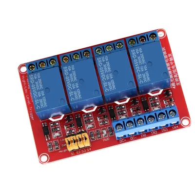 Produktbild von Reléový modul, 4-kanálový reléový modul, doska reléového modulu, reléový modul Optocoupler, modul High & Low Trigger