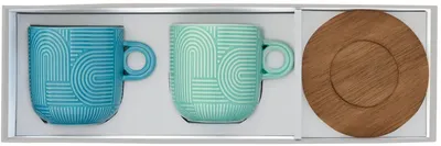 Obrázek produktu pro Dva porcelánové šálky a podšálky, design "Take A Loop", model 1