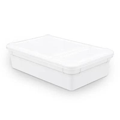 Produktbild von Dose 0,8 Liter – 18,5 × 12,5 × 5 cm – Weiß mit Klarsichtdeckel