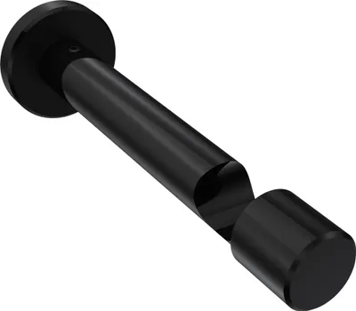 Produktbild von Interdeco Träger mit Abstand 10,5 cm / Wandhalterung für Gardinenstangen 20 mm Ø, 1-läufig Schwarz, Typ Prestige