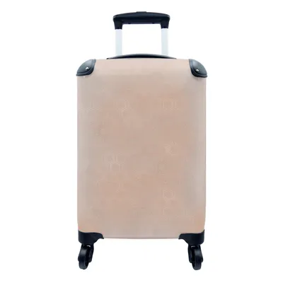 Produktbild von MuchoWow® Koffer Handgepäck Trolley Rollkoffer Kleine Reisekoffer mit 4 Rollen - Muster - Luxus - Lila - Roségold - Cabin Size < 55x40x23 cm & 55x40x20 cm - Fotokoffer - Kabinenkoffer - Boardgepäck - Reise-Box - Reisekoffer - Reisegepäck - Koffer mit Bild - Trolley für Kinder