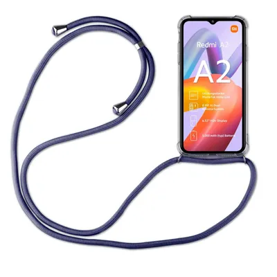 Produktbild von Handykette für Xiaomi Redmi A2 Handyhülle mit Band Hülle mit Kordel Handy Tasche Blau