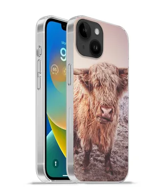 Produktbild von MuchoWow® Handyhülle Schutzhülle Hülle für Apple iPhone 14 - Softcase Schottische Hochlandbewohner - Licht - Himmel - Natur Silikon Softcase Handy Hülle - Mobiltelefonhülle