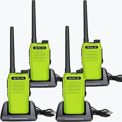 Obrázok produktu pre Retevis RT647 Vysielačky vodotesné, 16 kanálov PMR446, Scan CTCSS/DCS monitor, vysielačky (4 ks, zelené)
