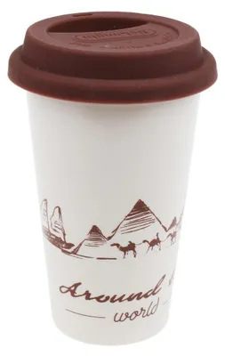 Produktbild von De’Longhi DLSC057, Braun, Weiß, Keramik, Keramik, Silikon, 350 ml, 9 cm