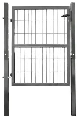Produktbild von Gartentor Gartentür Zauntür Zauntor Gartenpforte Quadratrohr Anthrazit Grün mit Schloss V2Aox, Farbe / Türhöhe:Anthrazit / 120 cm