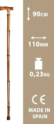 Produktbild von Famanu Gehstock – Ergonomischer Holzgriff – 90 cm hoch