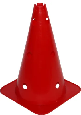 Produktbild von Grevinga® Markierungskegel mit Lochung oben und seitlich | 37 cm (Rot)