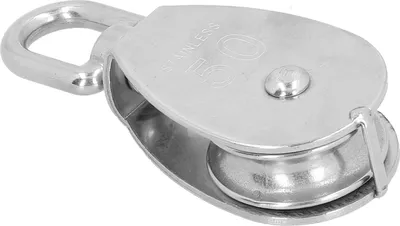 Image de poulie de 50 mm en acier inoxydable 316, pivotante, 360 °, outil unique de roue de levage, universel pour les navires, bateaux