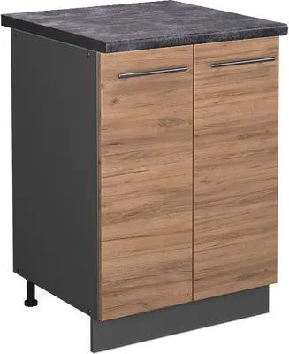 Image de Meuble bas de cuisine Vicco Fame-Line Chêne de force doré 60cm , PT Anthracite, Model 45584