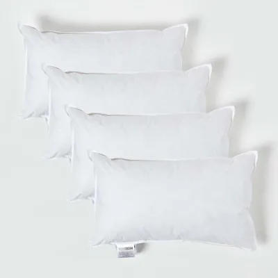 Produktbild von HOMESCAPES 4er-Set Füllkissen 30 x 50 cm – Kissenfüllung Entenfedern