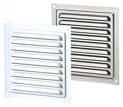 Produktbild von Metall-Lüftungsgitter 250 x 250 mm mit Insektenschutz