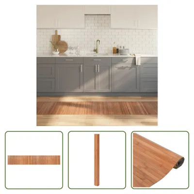 Productafbeelding van The Living Store Tapijt, rechthoekig, naturel, 60x400 cm, bamboe