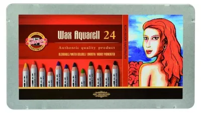 Produktbild von Aquarell- Wachsaquarellstifte 24er Set im Metalletui