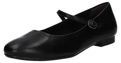 Produktbild von Tamaris Ballerinas Schwarz aus glattem Kunstleder mit Blockabsatz und Touch-it Fußbett