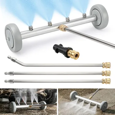Produktbild von Hochdruckreiniger Unterbodenreiniger, Unterbodenwäsche Auto mit 3 Verlängerungsrohren & Kärcher-Adapter, 4000 PSI