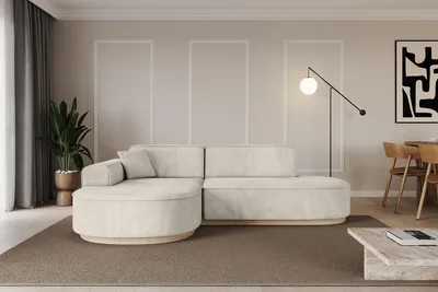 Produktbild von ALTDECOR Ecksofa in L-Form MARI-L1-v1 - 243x171x83 cm Beige - Corner Sofa Bett Eckcouch Couch Wohnlandschaft Cauchsofa