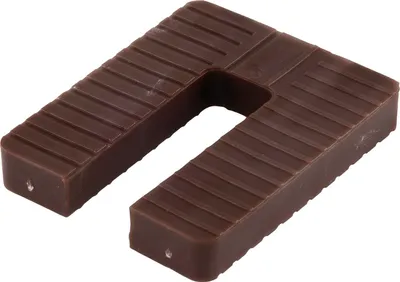 Produktbild von GLUSKE Euroklick Distanzplatte 65 x 52.5 x 10 mm, braun, 500 Stück | Unterlegkeile - Distanzplättchen