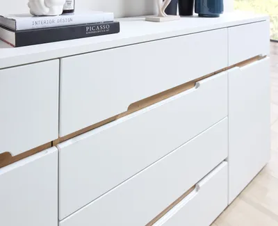 Produktbild von Sideboard MEMPHIS Weiß mit Artisan Eiche Nachbildung
