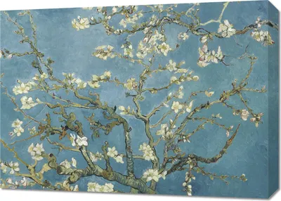 Image de Tableau 70 x 50 cm Fleurs d'amandier, Van Gogh Vintage pour le salon