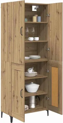 Immagine prodotto di vidaXL Credenza rovere artigianale 69,5 x 34 x 180 cm Materiale a base di legno