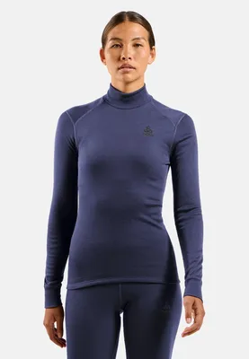 Produktbild von Thermounterwäsche mit langen Ärmeln Odlo BL TOP Turtleneck l/s ACTIVE WARM Größe M Blau