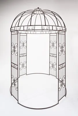 Produktbild von FRANK FLECHTWAREN Metall-Pavillon Romance, Blickfang für den Garten, Romantisch, Praktisch, Größe von Ø 200 x 300 cm