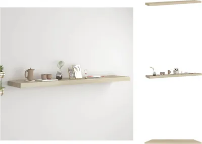 Obrázek produktu pro vidaXL Plovoucí police dubový vzhled 120x23,5x3,8 cm MDF - Nástěnné police