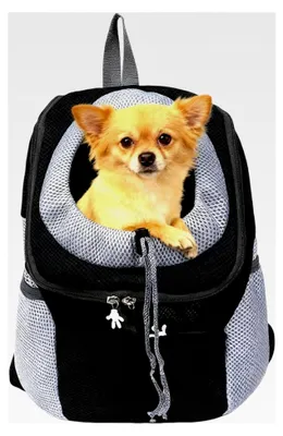 Produktbild von Hundetragerucksack für kleine Haustiere: Faltbarer Rucksack für Hunde, atmungsaktiv, ideal für Outdoor-Aktivitäten, Schwarz