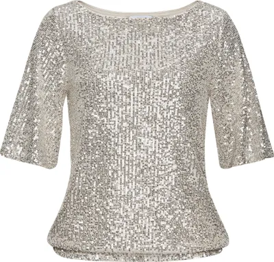 Produktbild von LASCANA Paillettenshirt champagner Größe 40/42