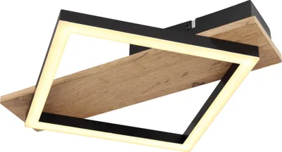 Image de Globo Lighting Plafonnier métal noir mat, LED