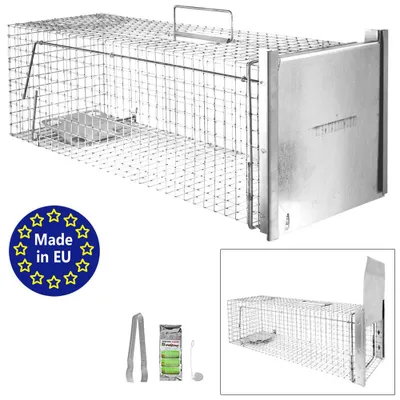 Produktbild von Petigi Tierfalle Lebendfalle für kleine bis mittelgroße Tiere wie Maus, Katze, Marder, Fuchs, Otter, Kaninchen, Modell: , Größe / Modell:Stable 7 (80 x 26 x 26 cm)