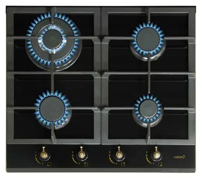 Produktbild von CATA RCI 631, Schwarz, Integriert, Gaskochfeld, Edelstahl, 4 Zone(n), 4 Zone(n)
