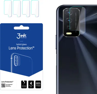 Produktbild von 3mk Hybridglas Lens Protection für Vivo iQOO U3x 4G Kamera Objektiv Kameralinse 0,16mm 6H (4 Stück)