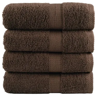 Obrázok produktu pre Prémiové uteráky pre hostí SOLUND, 4 kusy, hnedé, 30x50 cm, 600 g/m²